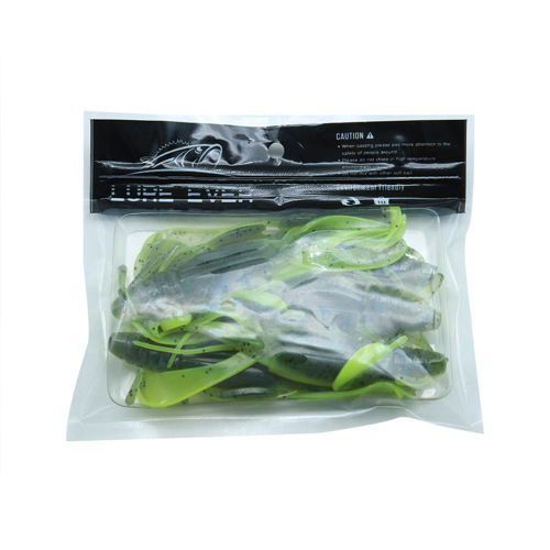Yikun Luya's new two-color shrimp upside down fishing Texas fishing group root fishing multi-bearded soft worm lead head hook black pit fake bait cross-border