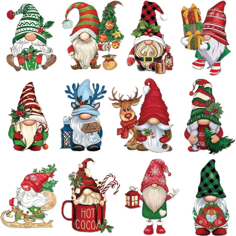 クリスマス小人木製ペンダントクリスマスツリー装飾小人老人人形吊り下げ祝日パーティー用品|undefined