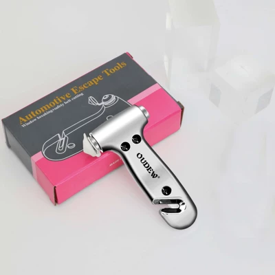 Escape Hammer Car Window Breaker: Qəza çəkici - new-color-box-tungsten-steel-hammer-tip-starry-sky-silver