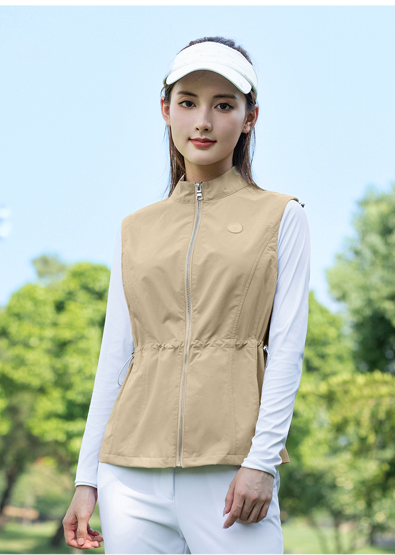 Áo vest nữ PGM Golf chống gió ấm áp, co giãn, thiết kế giảm eo — Áo vest đen [chống gió và ấm áp/điều chỉnh co giãn/giảm eo] YF843 chi tiết 18