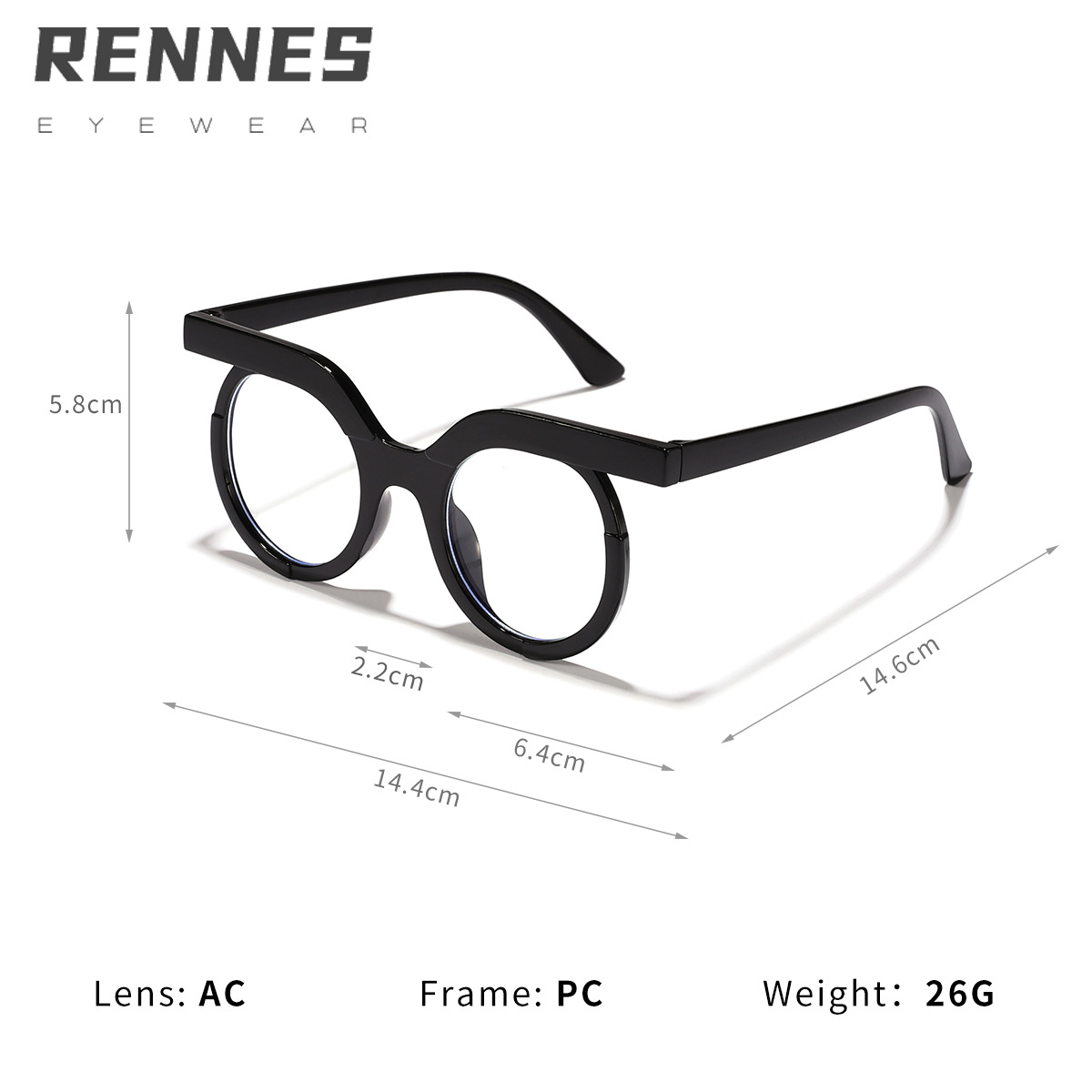 Nuevas gafas planas europeas y americanas, gafas de estilo ins personalizadas, gafas literarias retro de carey redondas americanas