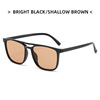 Capacious brand sunglasses suitable for men and women, trend classic square glasses