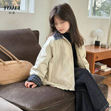 YOJIA女童棉衣冬季2025新款洋气保暖大童装棉服儿童夹棉外套冬装