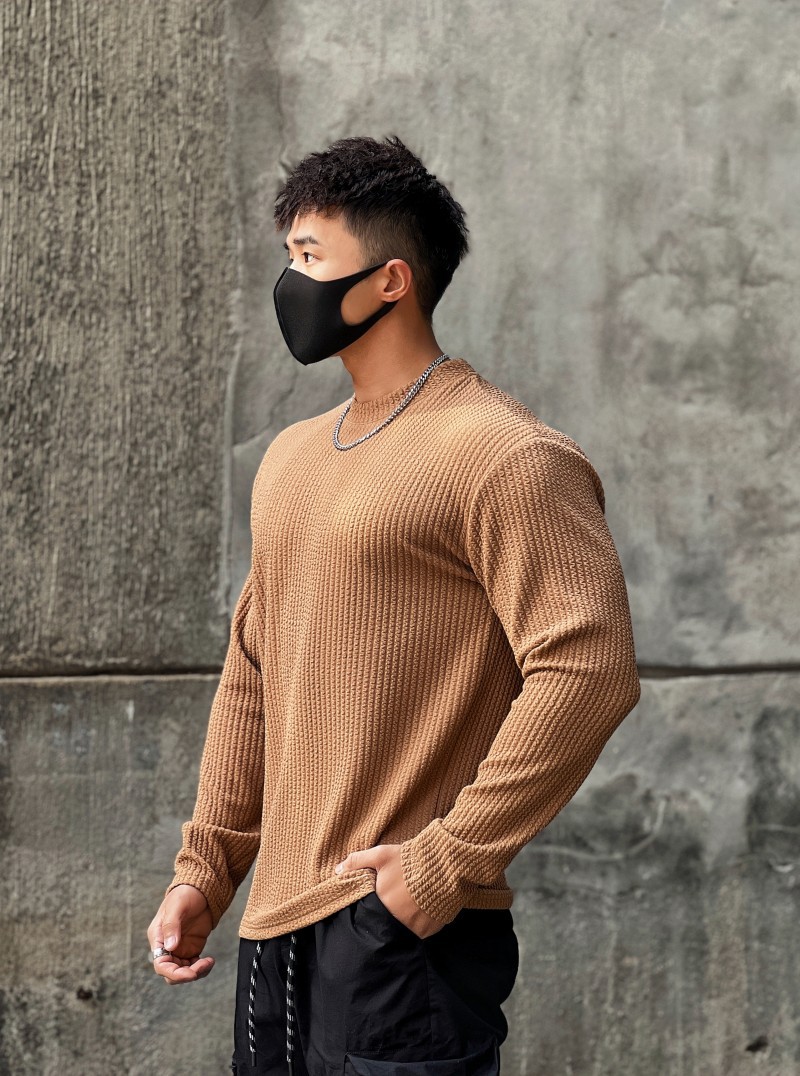 Men's Long Sleeve Workout Shirt Casual Gym Tee American Style Loose Fit Breathable Athletic Top for Basketball Running And Training_viptrois.com