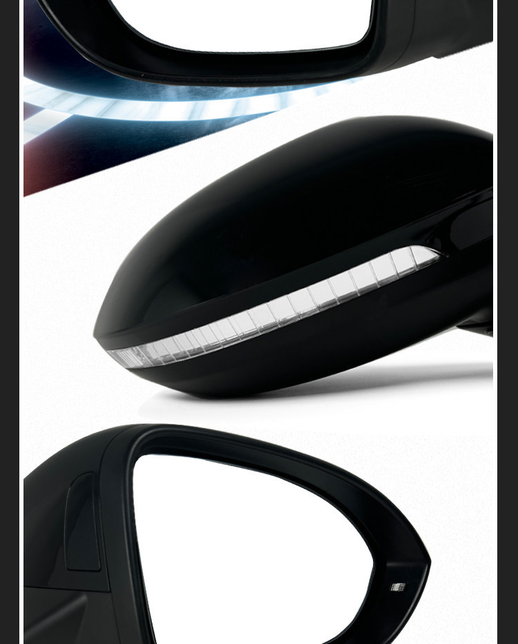 Suitable for Volkswagen Id3 Rearview Mirror Assembly, 2021 to 2025 Model Years, Left and Right Side Mirrors, Complete Set of Flat Mirrors