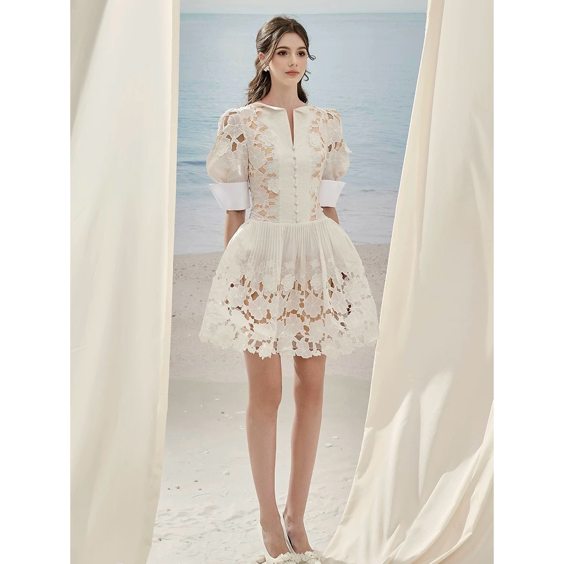 Small design lace fashionable dress