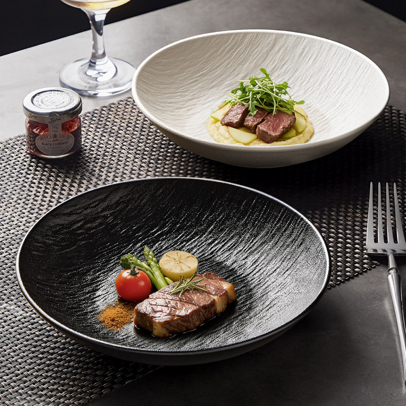 Luxurious and high-end plates and dishes for home use, 2026 new model ceramic tableware, deep plates with underglaze color, bowl and plate set, dinner plates