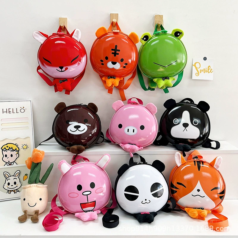 Милый детский рюкзак с мультяшным принтом, сумка-яйцо, школьный рюкзак для детского сада, сумка для мальчиков и девочек, водонепроницаемая сумка для хранения.