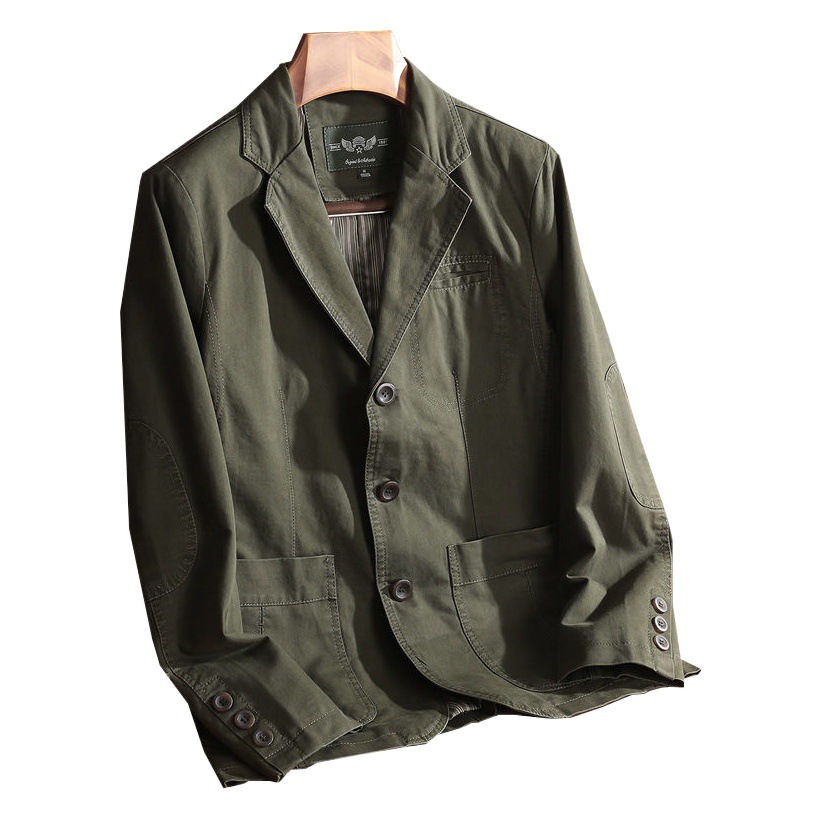 Amazon Spring and Autumn Tops Men's Middle-Aged Casual Suit Loose Jacket Casual Suit Small Blazer Spring Top