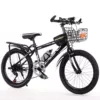 Black bike shifter (brake handle), set, basket