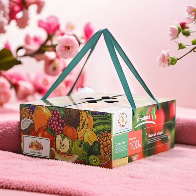 现货水果礼盒空盒子通用包装盒手提瓦楞水果盒苹果橙子礼品盒送人