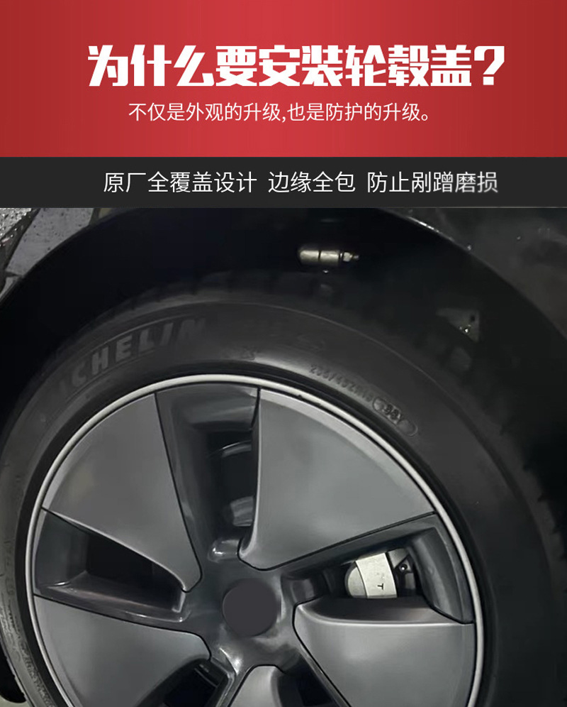 Suitable for 2019-2023 Tesla Model3 auto parts 18-inch hub cover 1044271-00-C