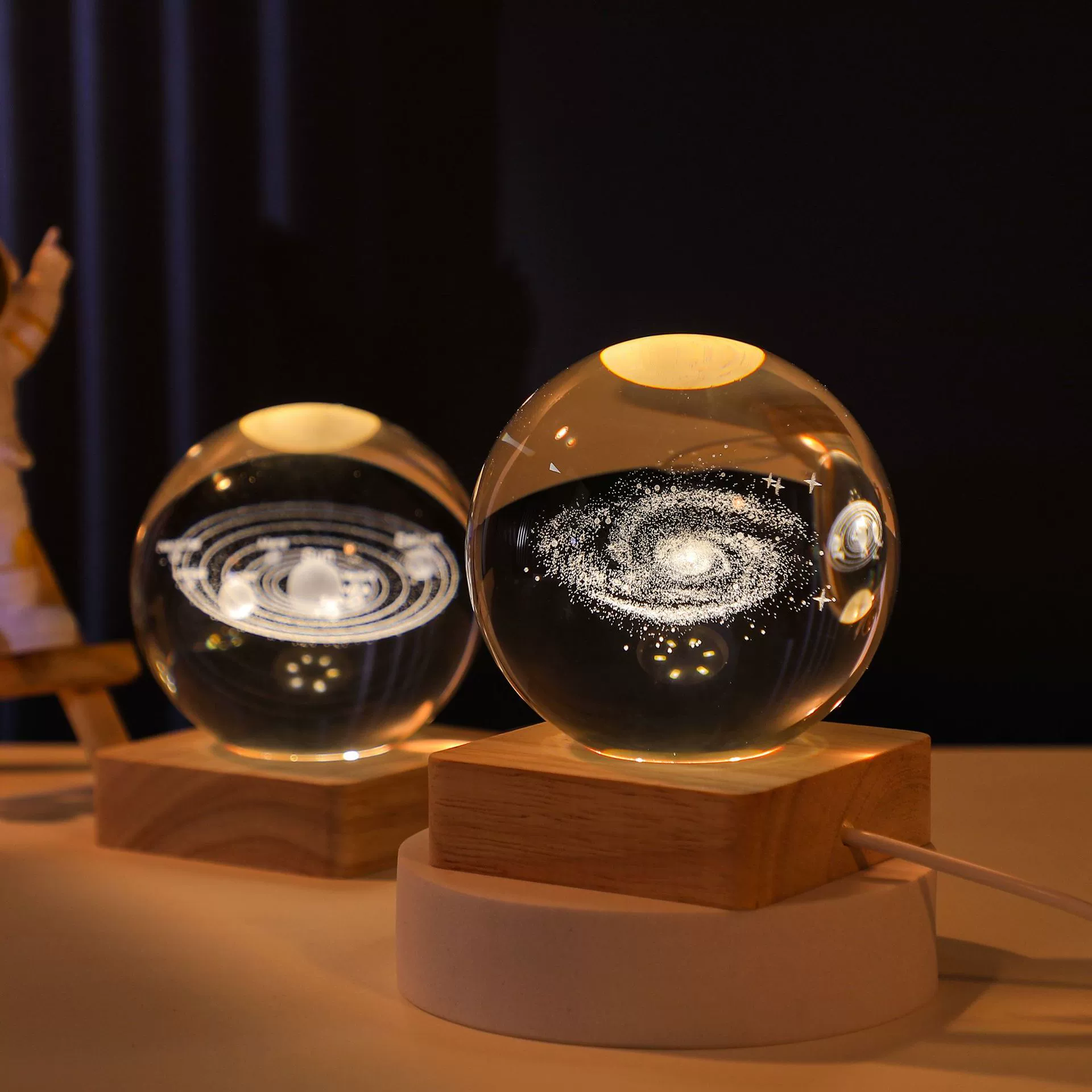 Настольный светящийся хрустальный шар ночник Креативные украшения для дома настольные украшения подарки на день рождения для девочек