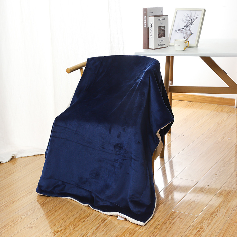 Mantras Sherpa personalizadas de comercio exterior de flanela de cordero de cachemira de doble capa de mantas gruesas mantas de cubierta domésticas mantas de siesta de dormitorio