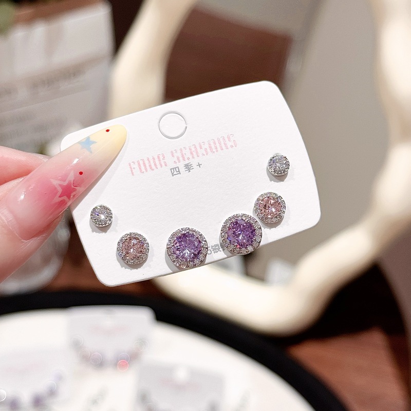 フラッシュファーザーイヤリング、イヤーボーンネイル3組、カラフルな耳ピアス、女性用多用途シンプルシルバーニードルファーザーイヤリング|undefined