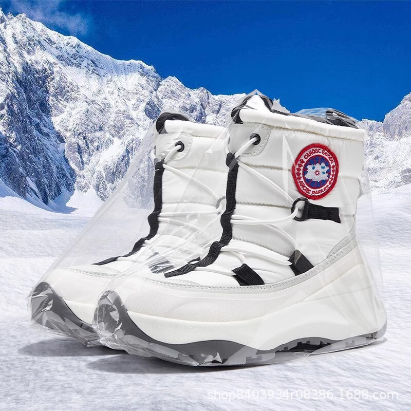 Factory Direct Sale Women's Snow Boots for Northeast Outdoor Use, Non-Slip, New Winter Model, Integrated Leather and Fur, Thickened and Warm