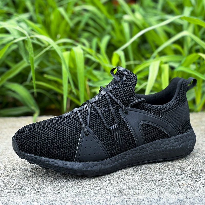 Черные мужские тренировочные кроссовки для физического восстановления, летние ультралегкие сетчатые готовые дышащие износостойкие кроссовки, защитная обувь