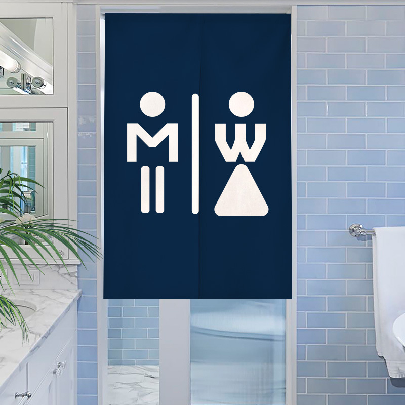 Men's and Women's Toilet Bathroom Door Curtain Special Half Curtain Public Fabric Curtain School Blocking Half Curtain Commercial