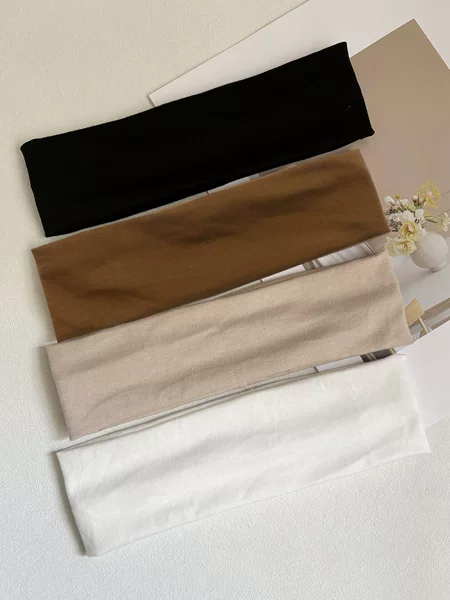 European and American 6cm Wide Simple Basic Pure Color Sports Yoga Headband Running Antiperspirant and Sweat-Absorbent Headband for Men and Women