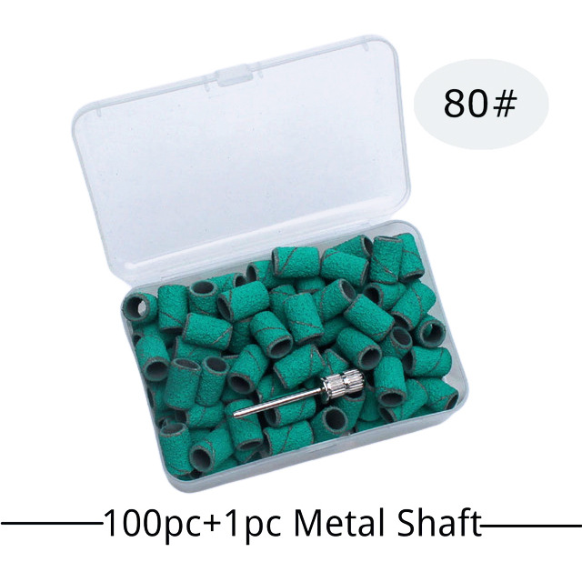 Color manicura molienda cabeza púrpura anillo de arena manicura anillo de arena máquina de pulir dedicado 100 unids/caja