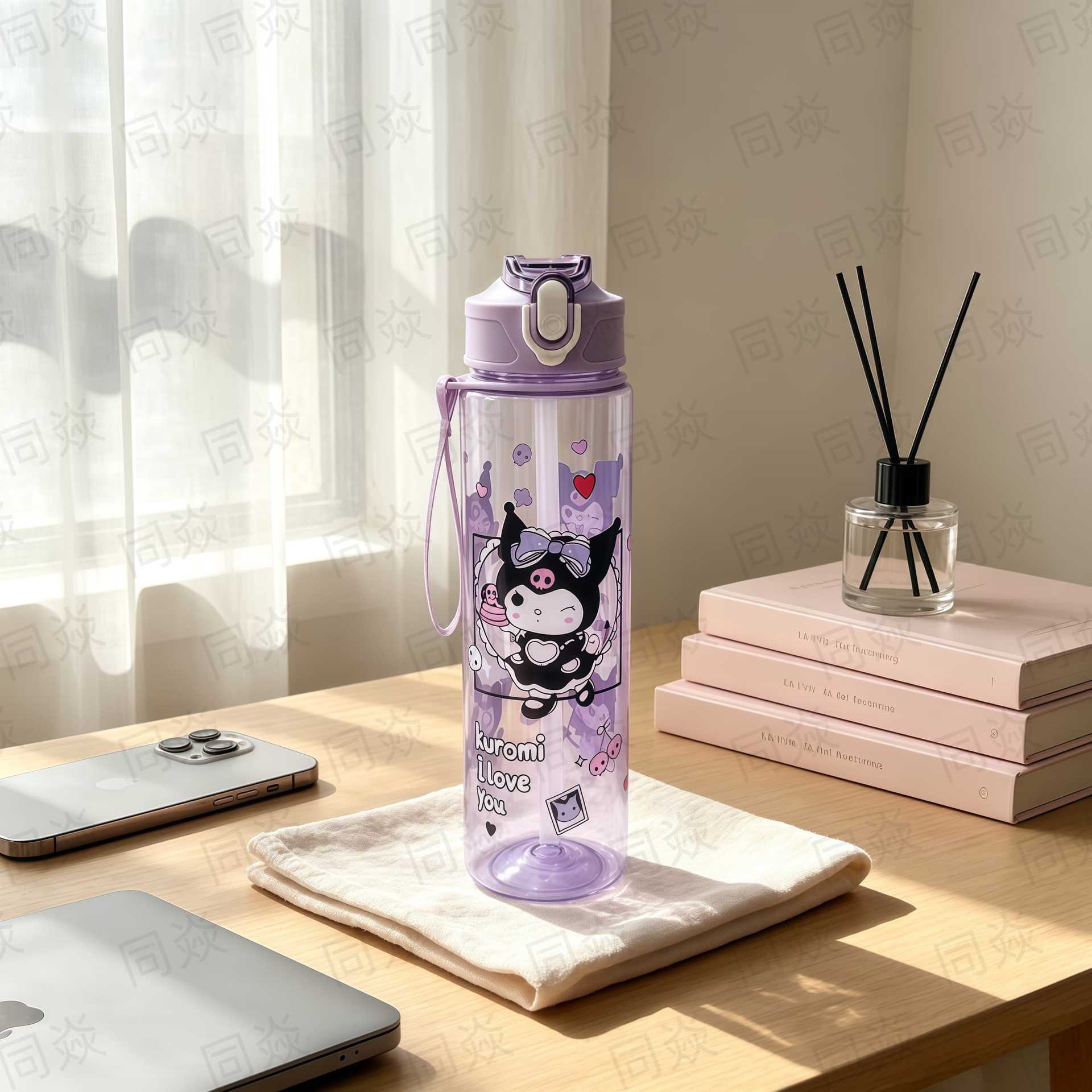 Vaso de Agua Infantil Portátil de Plástico de Grado Alimenticio con Pajita y Cuerda image 15