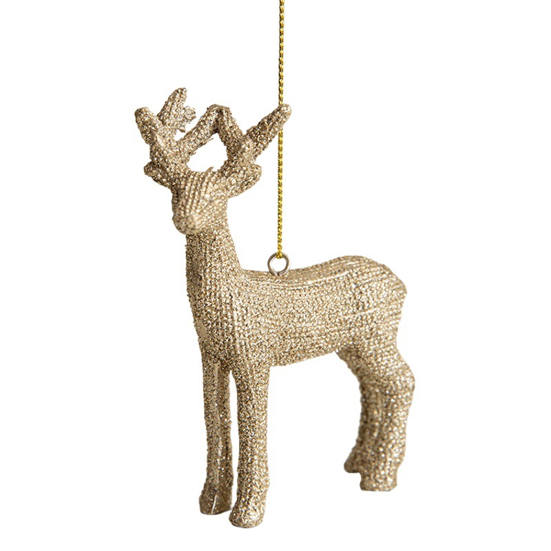 Hong kong heng decoraciones de navidad árbol de navidad de oro colgante deer pony decoración del árbol de navidad creativo nuevo nórdico