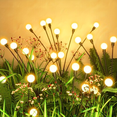 4 Pack 24 Lights Solar Garden Lights Solar Firefly Lights|ms