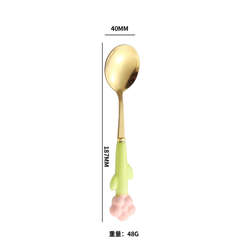 해바라기 황금 둥근 숟가락