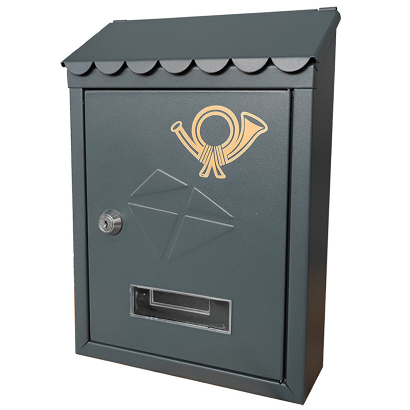 Factory direct European letter box mailbox clearance processing inclined envelope screen horn metal letter box TX0080