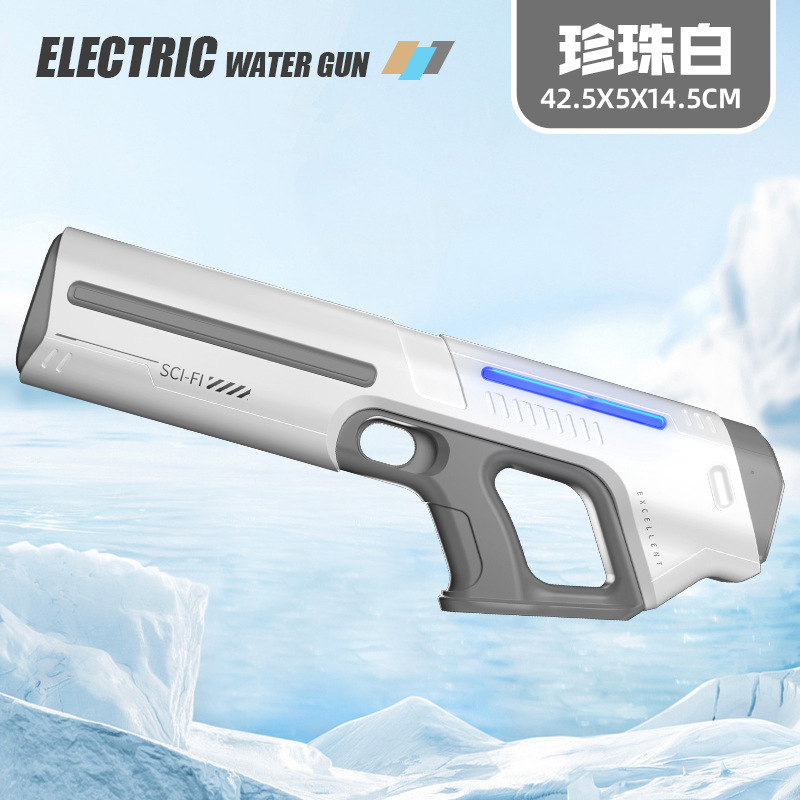2025 nueva pistola de agua de ráfaga eléctrica, luz de retorno de gran capacidad, pulso de absorción de agua automática, juguete de alta presión