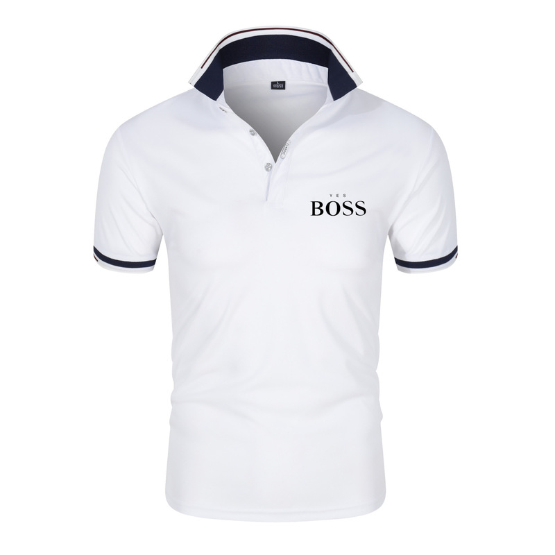 2024夏男性半袖tシャツファッション襟ポロシャツプリント綿糸半袖ポロシャツメーカー直供|undefined