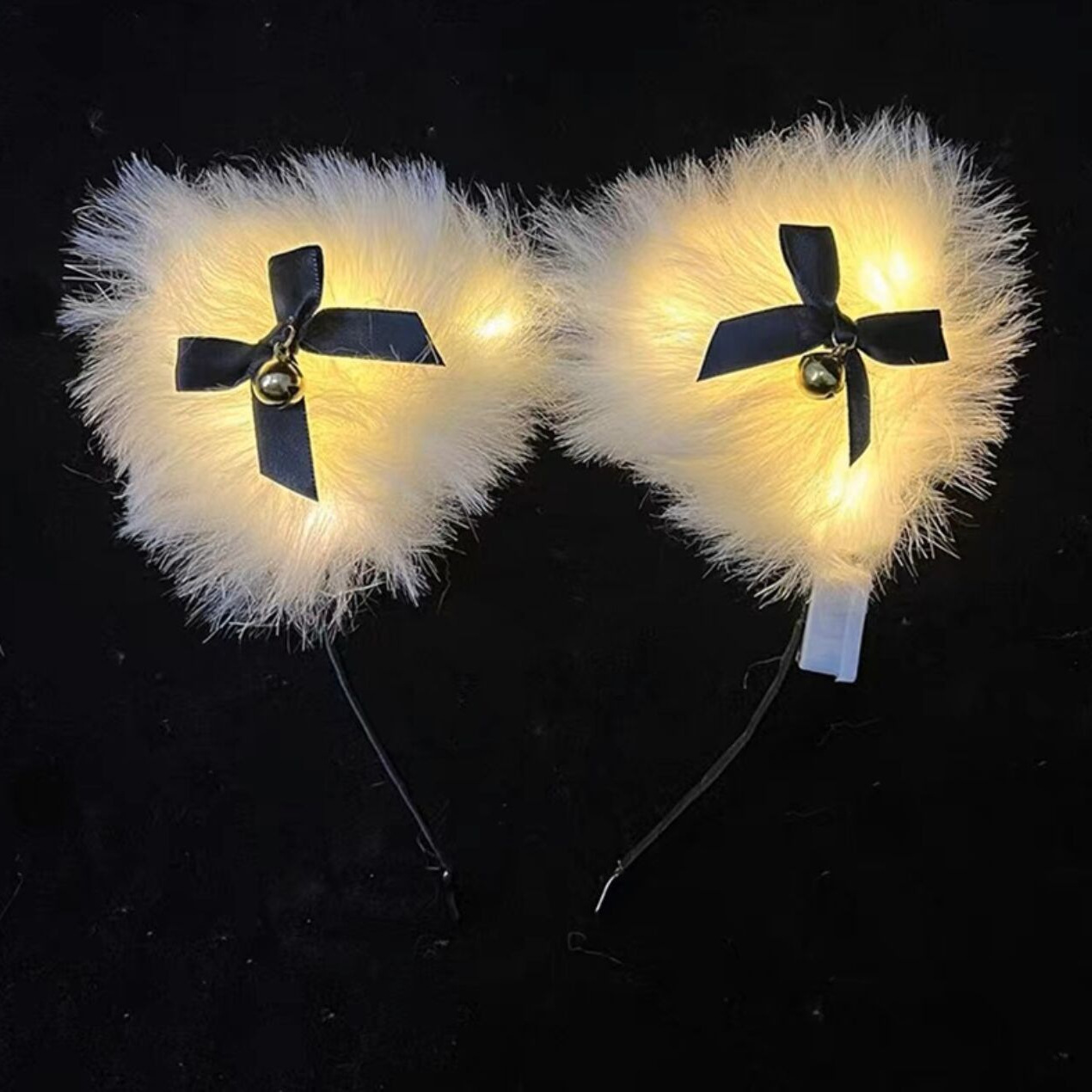 Brillante zorro orejas cinturón de cabello lámpara ángel cinturón de cabello super inmortal cinturón de cabello red rojo lindo gato orejas tocado plumas conejo