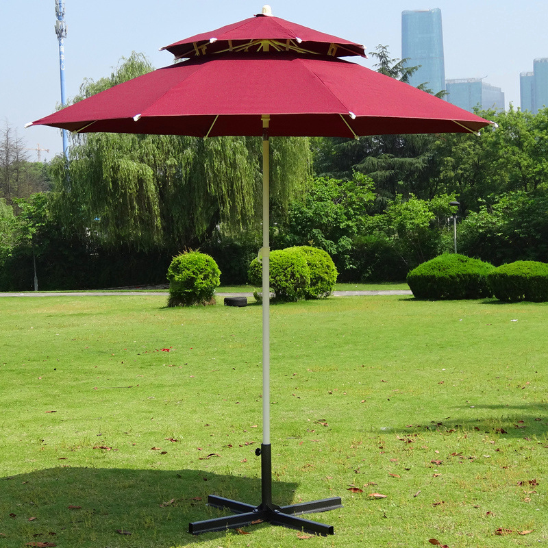 Outdoor Courtyard Umbrella, Beach Umbrella, Sun Umbrella, Stall Umbrella, Parasol, Large Umbrella, Double-Top Umbrella, Ventilated Advertising Umbrella, Logo