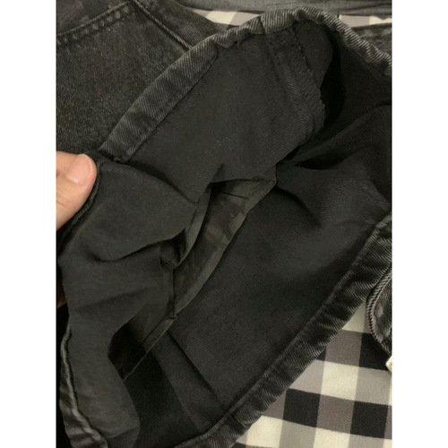 Black Slimming American Denim Skirt for Women, Design-Sensitive Minimalist Unique High-Waisted Worded Booty Short Skirt Trendy