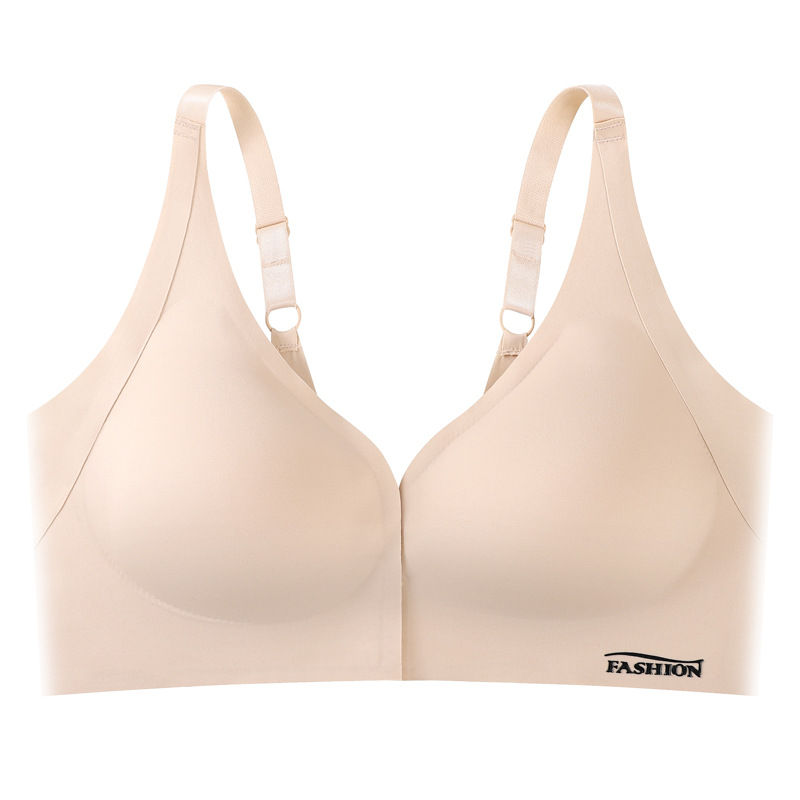 Seamless frente breasted látex belleza espalda ajustable hombro Correa Sujetador push up una pieza envuelto pecho chica ropa interior transfronteriza