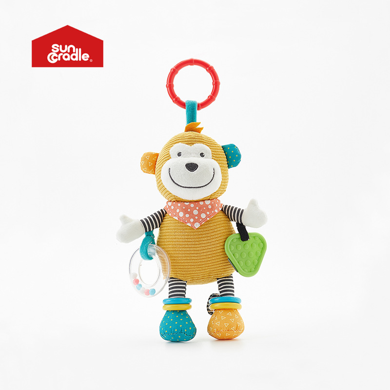 SUNCRADLEYellow Monkey Crib Hanging Comfort Toy Parent-child Interactive One Piece Drop Shipping Direct Sale