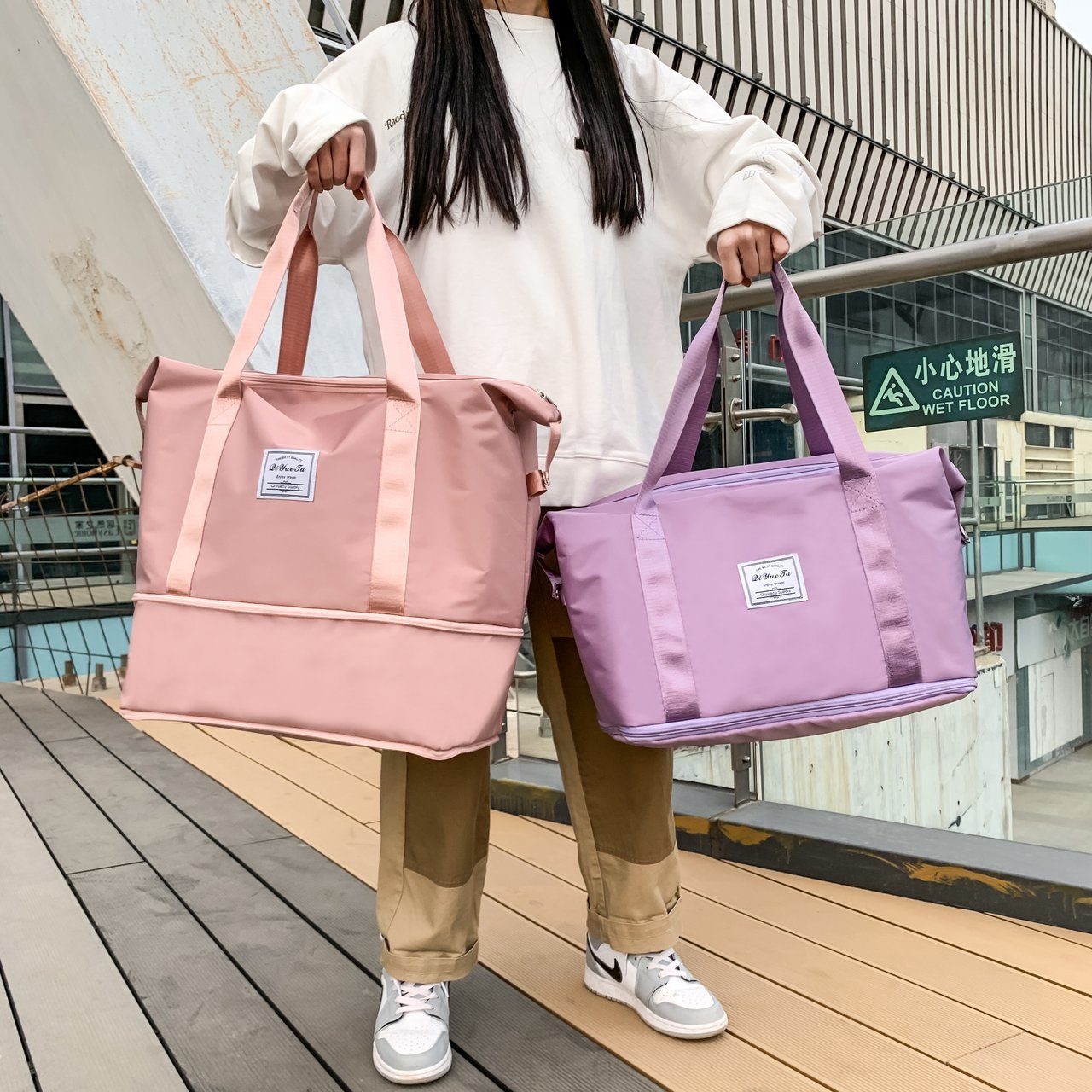 Bolsa de almacenamiento de viaje para hombres y mujeres al por mayor de fábrica bolsa de equipaje de gran capacidad bolsa de natación de separación húmeda y seca bolsa de almacenamiento de fitness