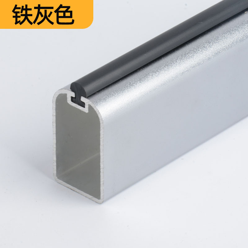 Ropa de armario Polo aleación de aluminio engrosada D-tipo ropa de poste brida asiento gabinete barra transversal varilla única ropa de armario polo