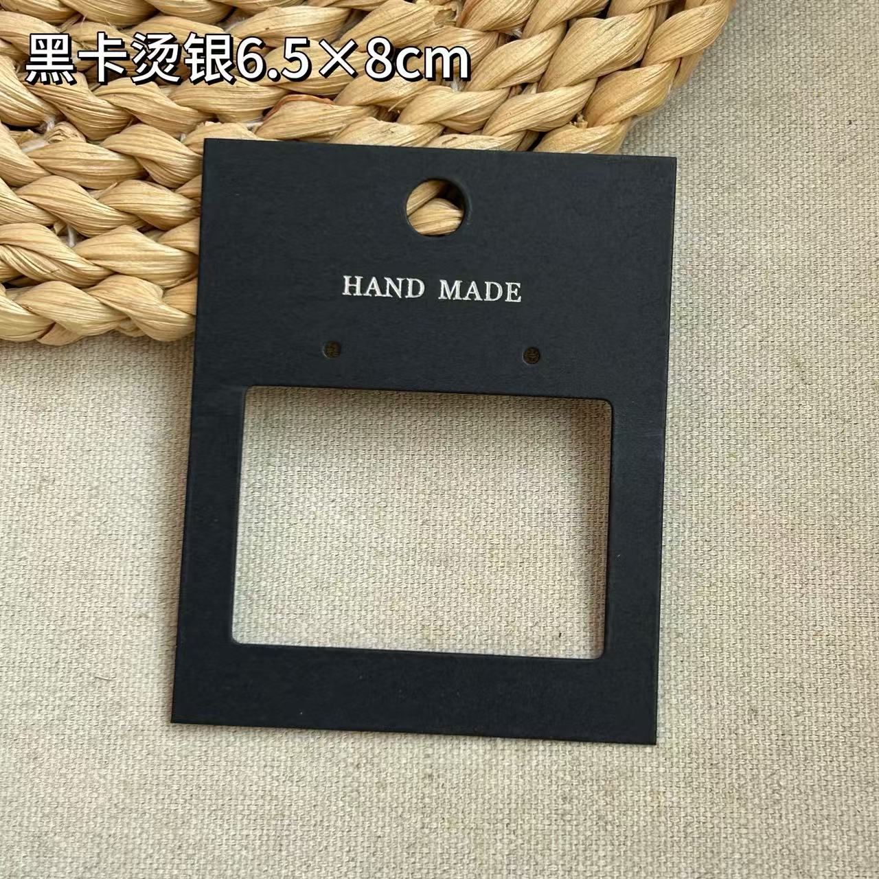 Hollow black card hot silver 6.5x8cm; ready-made jewelry card