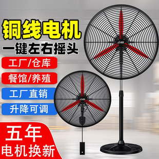 Large Wind Industrial Electric Fan Floor Fan Factory Workshop Large Horn Fan Powerful Power Shaking Head Factory Direct Sale