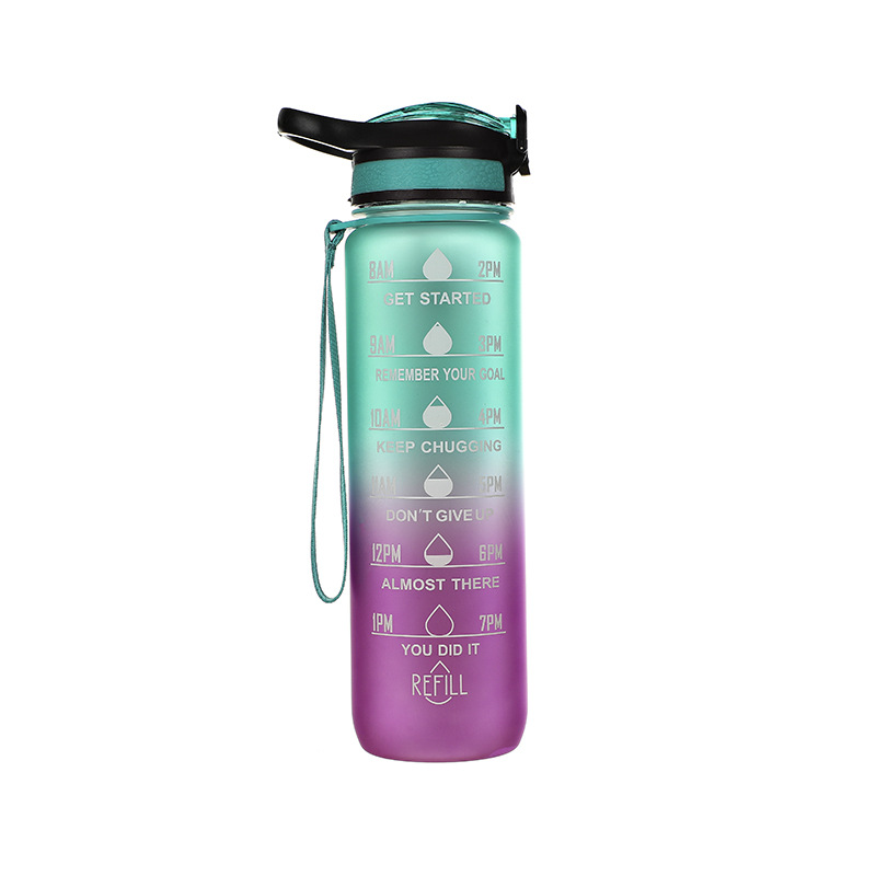 Cross-border Deportes hervidor de agua de plástico taza de gran capacidad de rebote cubierta de paja SK Amazon PC regalo caliente Espacio Taza