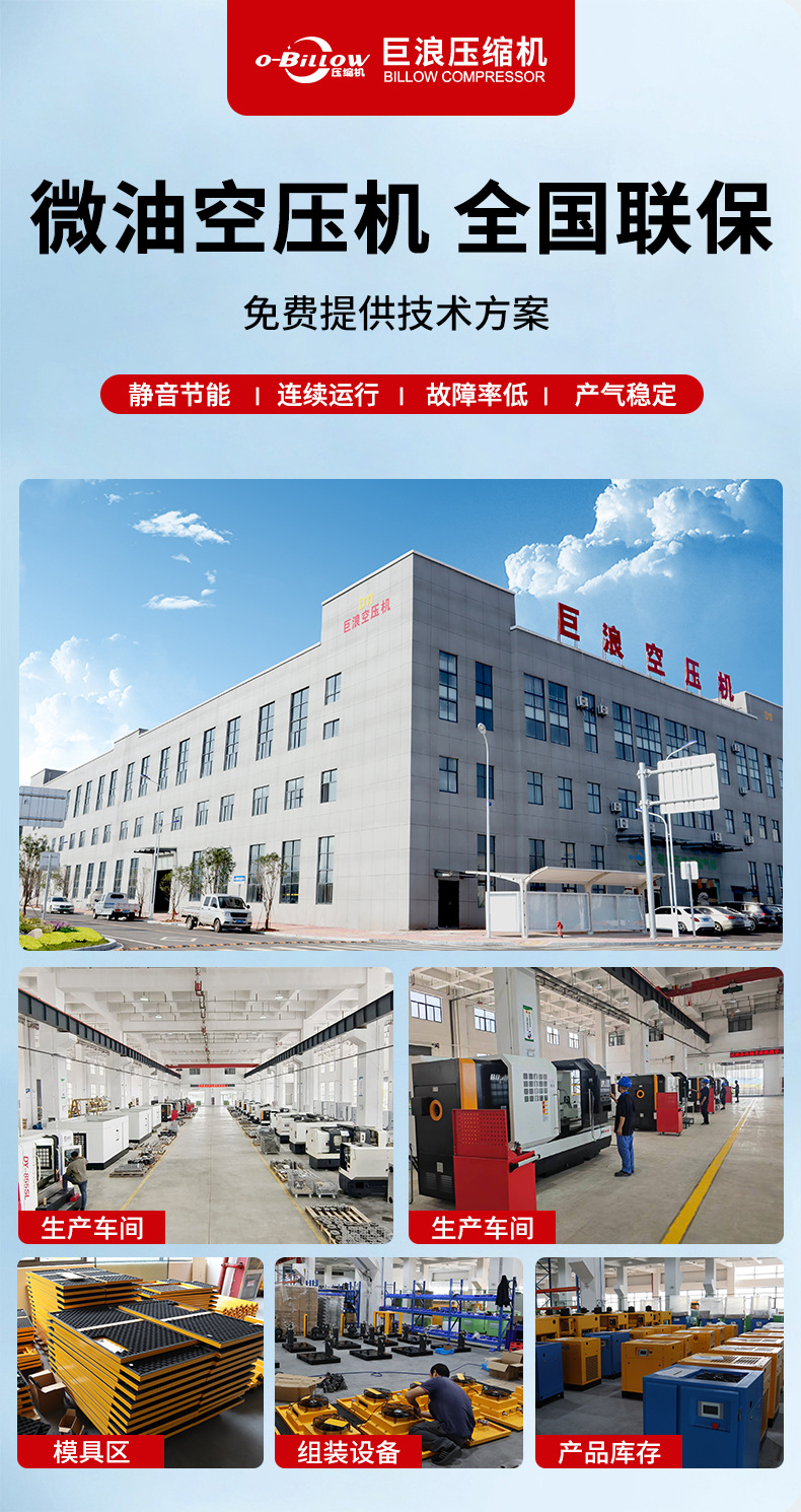 Juwang twin-screw oil-injected air compressor 110kw, specialized high-pressure air compressor for the semiconductor industry, can be invoiced