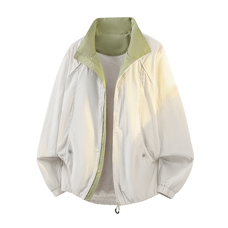 Outdoor Japanese-Style Trendy Brand Windbreaker Jacket for Men and Women, 2026 Spring and Autumn New Large Size Color-Blocked Stand-Collar Loose-Fit Jacket