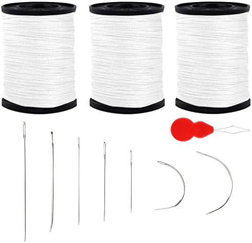 흰색 3롤 + 바늘 + 실꿰기 (OPP백) (약 128g)