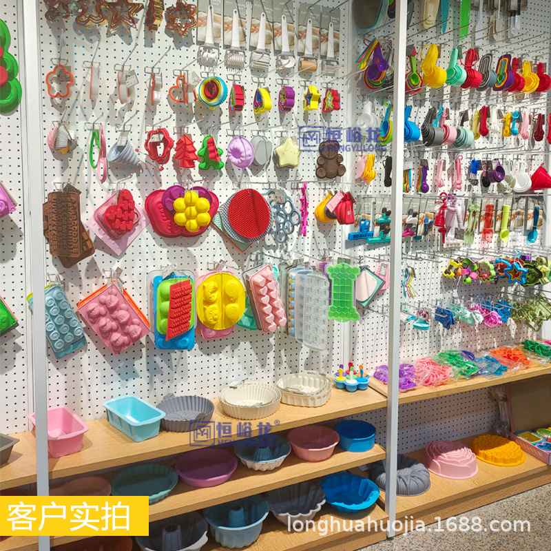 Estantes de exhibición de cartón perforado para herramientas, accesorios para teléfonos móviles y almacenamiento de joyas; estantes de supermercado de varias capas.