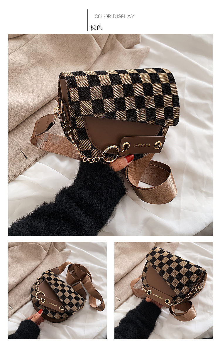 Niche Small Bag Handbags 2021 New Fashion Messenger Bag Autumn And Winter Chain Saddle Bag display picture 12