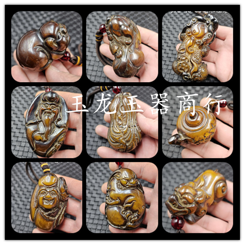 人造蜜蜡貔貅手把件复古蜜蜡生肖猪把把壶白菜手把件饰品手玩件