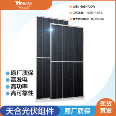 Trina 太陽光発電モジュール 695/705/715/720W N タイプ単結晶二重ガラス太陽光発電ソーラーパネル