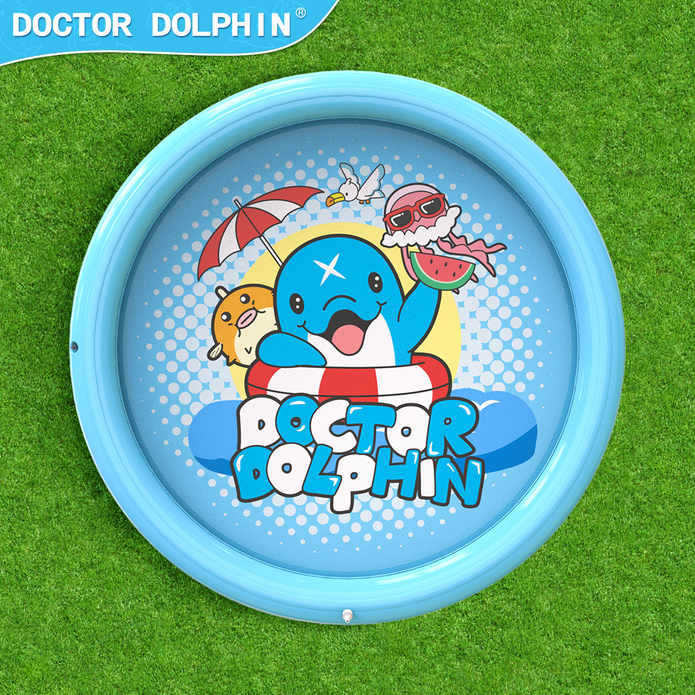 Doctor Dolphin | estera de pulverización de agua de PVC estera de pulverización de agua para niños estera de pulverización de agua al aire libre juguetes para niños