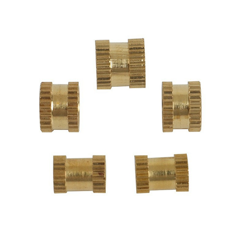 1/4-20 British and American single-pass copper inlay blind hole copper nut B-type copper injection embedded part knurled copper nut